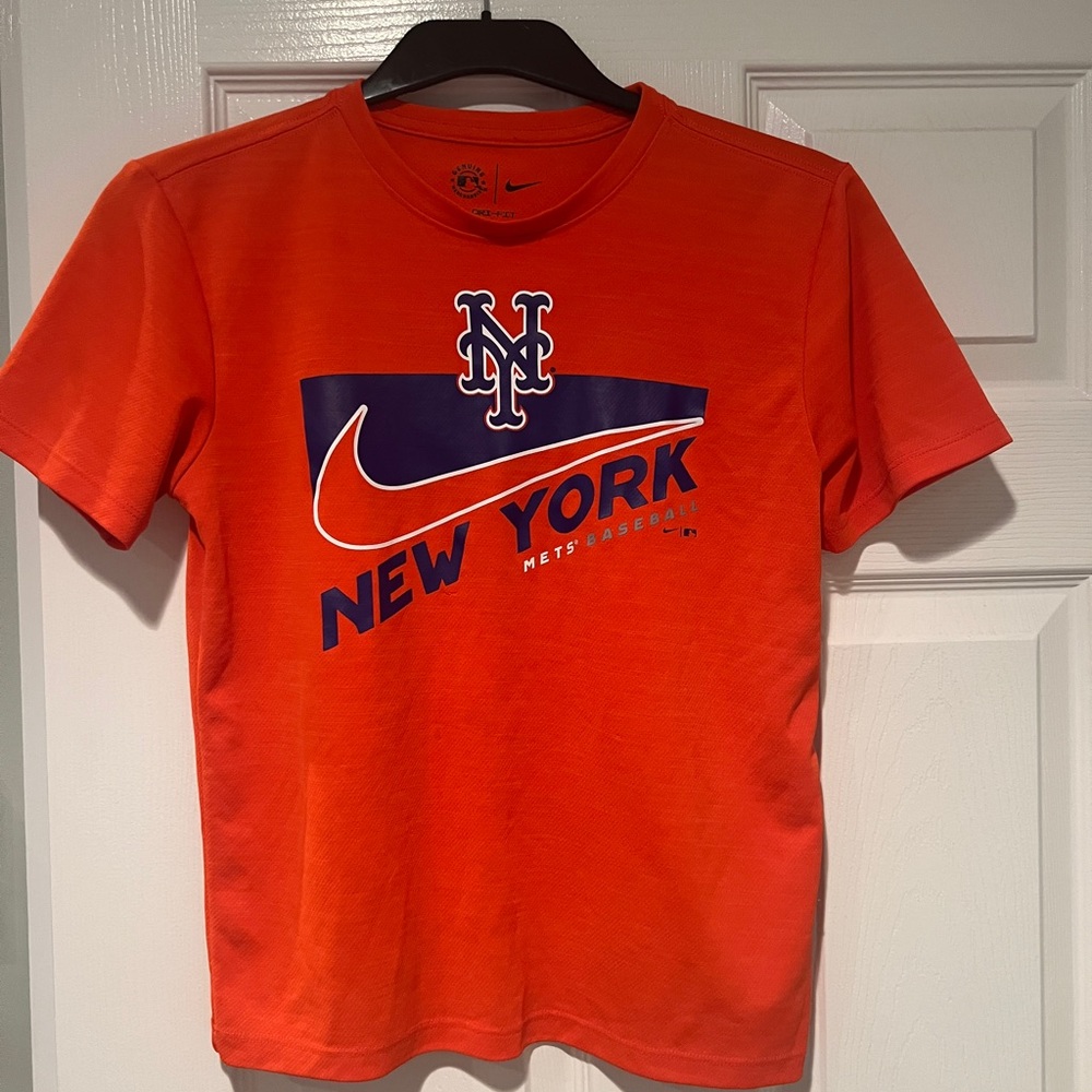 Nike Kids New York Mets Orange T-Shirt Dri Performance . Medium